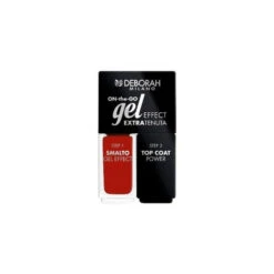 Deborah - On-the-go Gel Effect Extratenuta - Smalto + Top Coat 09 Red