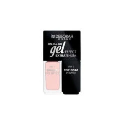 Deborah - On-the-go Gel Effect Extratenuta - Smalto + Top Coat 01 Nude Pink