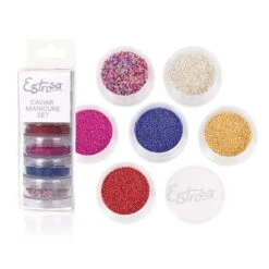 Estrosa Set Caviar Manicure Professionale 6 Colori Nail Art