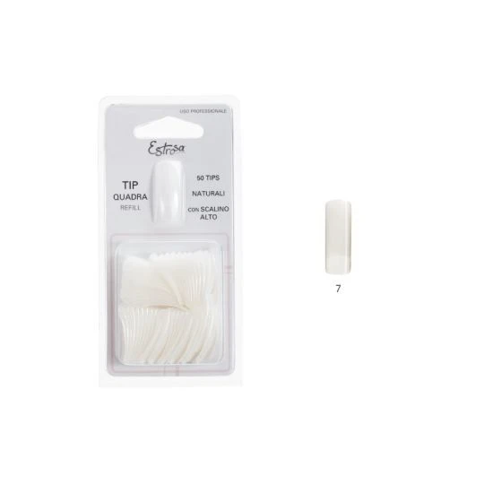Estrosa Tips Professionali Naturale + Scalino 50pz N.7 Nail Art 3 Estrosa Tips Professionali Naturale + Scalino 50pz N.7 Nail Art
