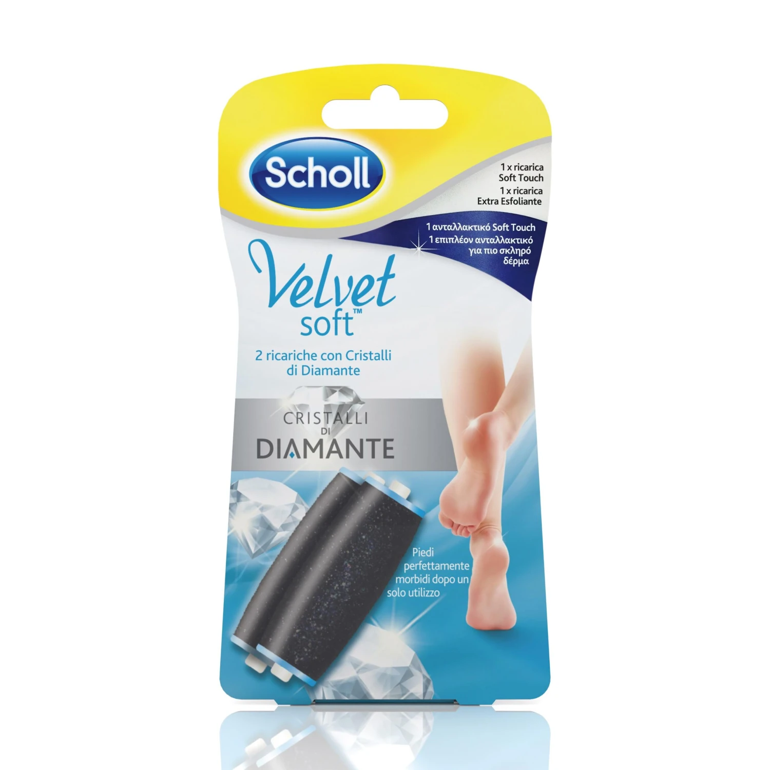Scholl - Velvet Soft Cristalli Di Diamante1 Ricarica Soft Touch + 1 Ricarica Extra Esfoliante 3 Scholl - Velvet Soft Cristalli Di Diamante1 Ricarica Soft Touch + 1 Ricarica Extra Esfoliante