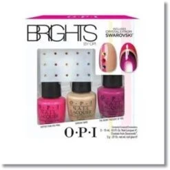 OPI Nail Polish Brights Confezione Regalo 15 Ml Hotter Than You Pink + 15 Ml Samoan Sand + 15 Ml The Berry Thought Of You + Cristalli Swarovski + 2 G Colla Per Unghie