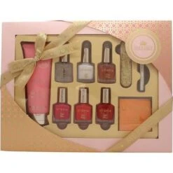 Style & Grace Utopia Perfect Mani-Care Confezione Regalo 100ml Crema Mani + 5 X 8ml Smalti + Matita Bianca Per Unghie + Lima + Adesivi Per Unghie