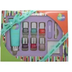 Style & Grace Bubble Boutique Perfect Mani Care Confezione Regalo 100ml Crema Mani + 5x8ml Smalti + Lima Per Unghie + Adesivi Unghie + Stick Per Cuticole