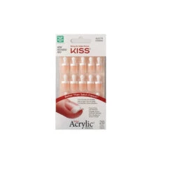Kiss Salon Acrylic French 28 Unghie Artificiali Ksa04c