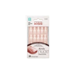 Kiss Salon Acrylic Nude French Nails 28 Unghie Artificiali Kan01c