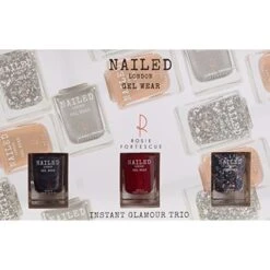 Nailed London - Gel Wear Instant Glamour Confezione Regalo 3 X 10 Ml Smalti (Knight Rider + London Conundrum + Rosie's Red)
