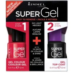 Rimmel - Super Gel Confezione Regalo 12 Ml Smalto Unghie In 032 Cocktail Passion + 12 Ml Top Coat