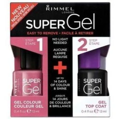 Rimmel - Super Gel Confezione Regalo 12 Ml Smalto Unghie 023 Grape Sorbet + 12 Ml Top Coat