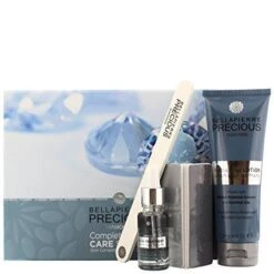 Bellapierre Precious Diamonds Complete Nail Care System Confezione Regalo 120 Ml Lozione Mani & Corpo + 15 Ml Trattamento Olio Cuticole + Diamond Lima Unghie + Buffer Unghie