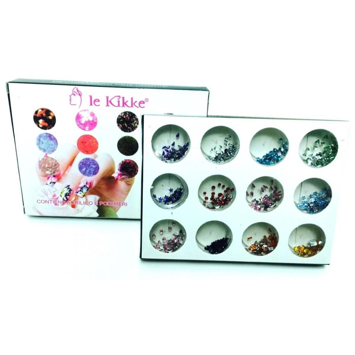 Le Kikke Box 12 Barattolini Strass Per Unghie Assortiti 3 Le Kikke Box 12 Barattolini Strass Per Unghie Assortiti