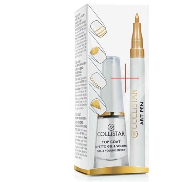 Collistar Top Coat Effetto Gel & Volume + Art Pen Decorazione Unghie Oro 3 Collistar Top Coat Effetto Gel & Volume + Art Pen Decorazione Unghie Oro